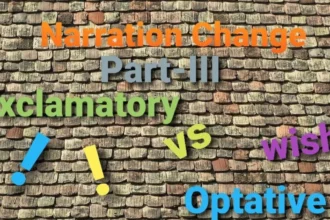Narration Change Rules of Exclamatory and Optative Sentence