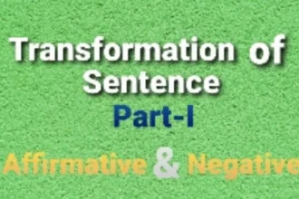 Transformation of Sentences Affirmative to Negative Rules with Examples