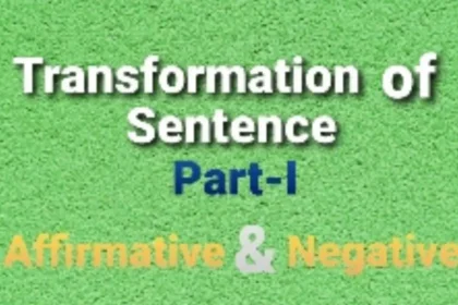 Transformation of Sentences Affirmative to Negative Rules with Examples