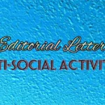 Anti-social Activities Editor Letter