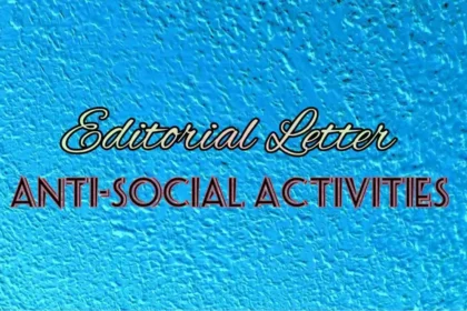 Anti-social Activities Editor Letter