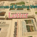 Letter on importance of reading newspaper