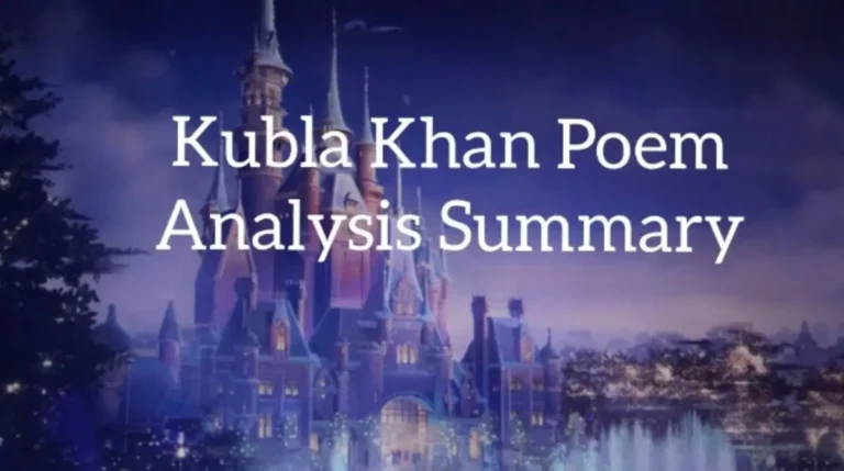 Kubla Khan Analysis Summary