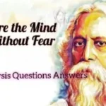 Where the Mind Is Without Fear Analysis Questions Answers