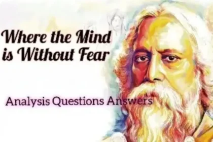 Where the Mind Is Without Fear Analysis Questions Answers