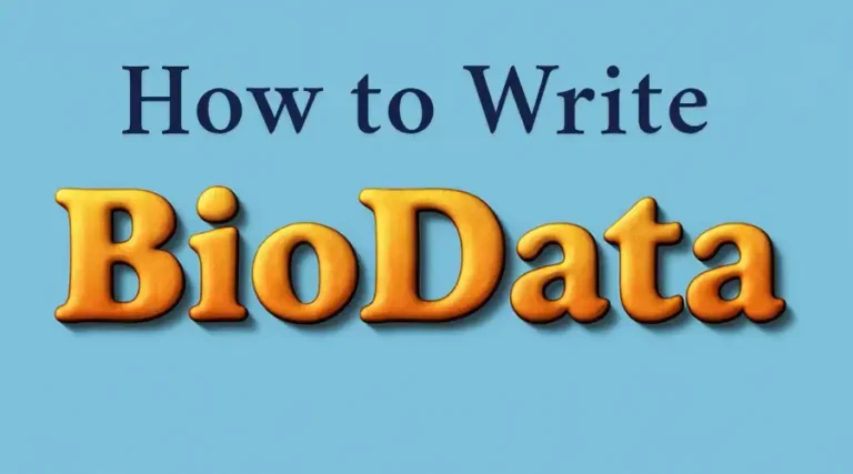 How to Write Biodata for Job