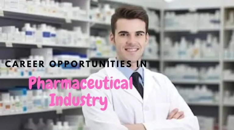 career opportunities in pharmaceutical industry