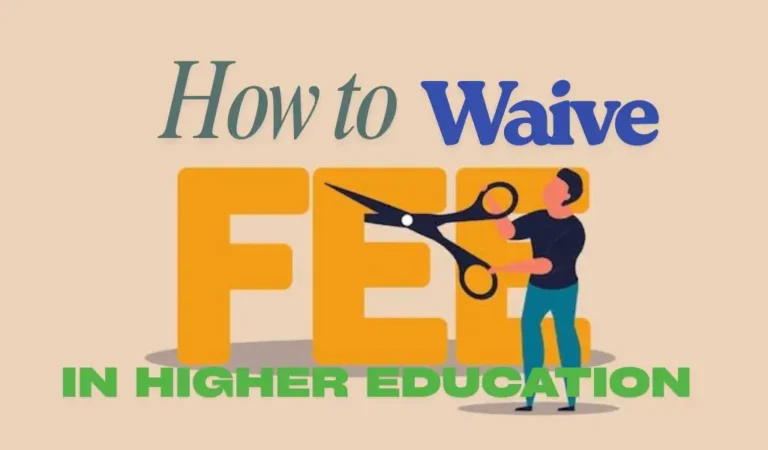how to get application fee waiver for higher study